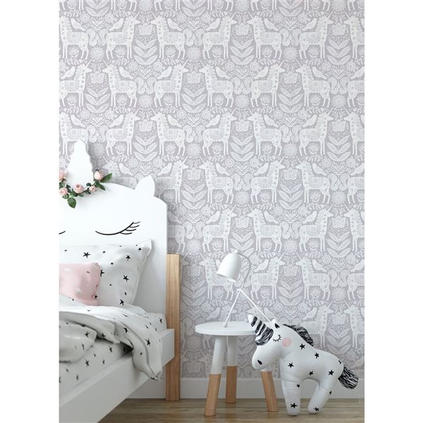 Papier peint autocollant licorne par NuWallpaper violet