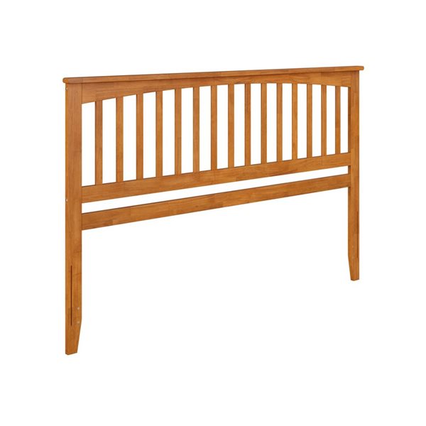 Mission King Solid Wood Headboard with Attachable Charger in Light Toffee