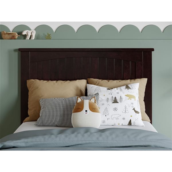 Naples Twin Solid Wood Low Profile Platform Bed in Espresso