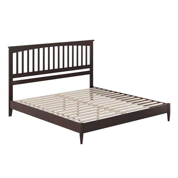 AFI Becket King Solid Wood Low Profile Platform Bed in Espresso ...