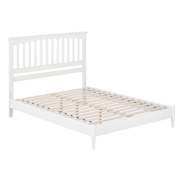 AFI Becket Queen Solid Wood Low Profile Platform Bed in White AR8778042 ...