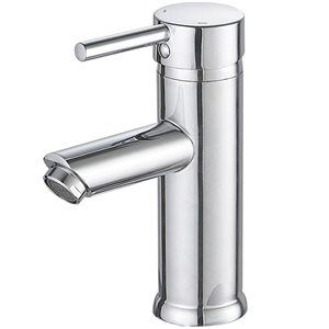 Single Hole Single Handle Bathroom Faucet With Pop Up Drain in Polished Chrome