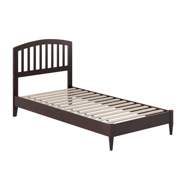 Quincy Twin XL Solid Wood Low Profile Platform Bed in Espresso
