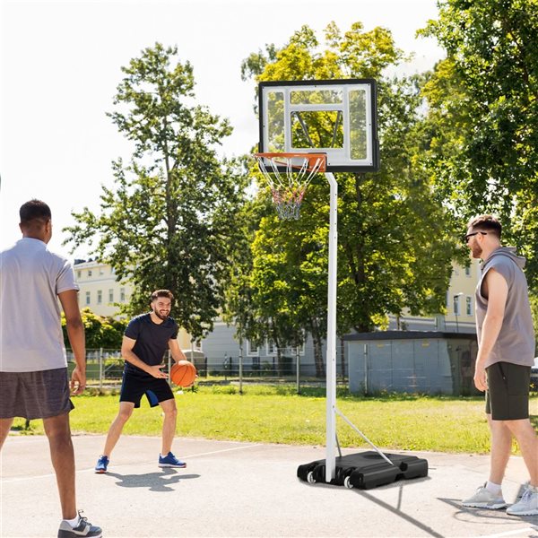 Soozier 7-ft-8.5-ft Portable Junior Basketball Hoop with Wheels