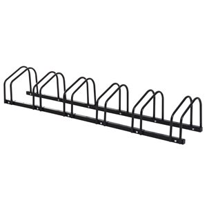 Soozier 6-Bike Bicycle Floor Parking Rack Cycling Storage Stand