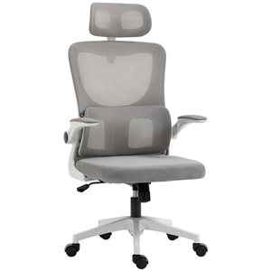 Vinsetto Mesh Office Chair with Adjustable Headrest, Lumbar Support