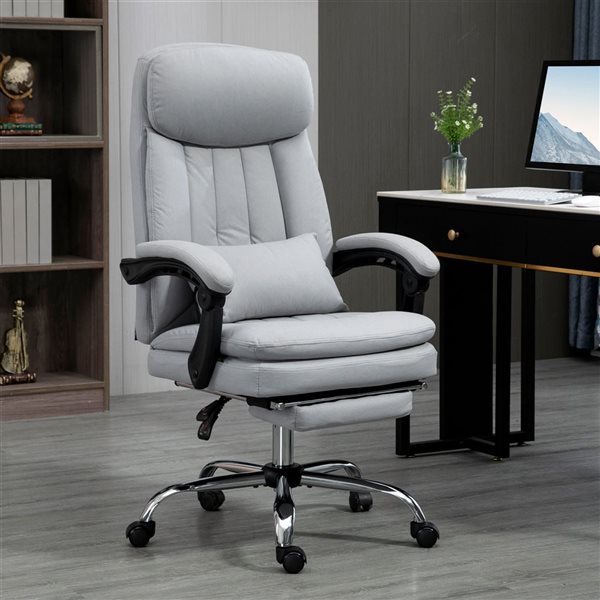 Vinsetto Executive Office Chair with Lumbar Pillow, Arm, Grey