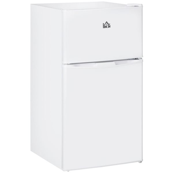 HOMCOM Double Door Mini Fridge with Freezer