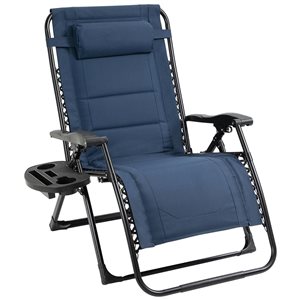 Outsunny Zero Gravity Lounger Chair with Cup Holder