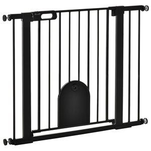 Barrière autoportante pour animaux PawHut 29,5-40,5 po ajustement par pression d'escalier, avec petite porte