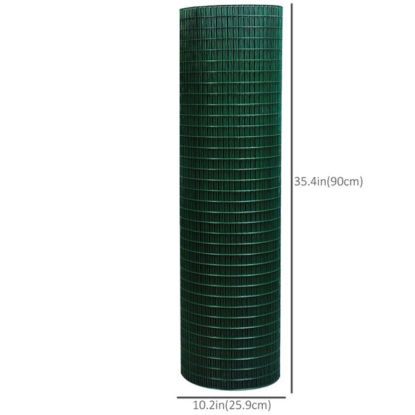 PawHut 98' L x 35.5" H Hardware Cloth, 1/2 x 1 Inch Wire Mesh Fence Netting Roll