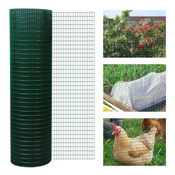 PawHut 98' L x 35.5" H Hardware Cloth, 1/2 x 1 Inch Wire Mesh Fence Netting Roll