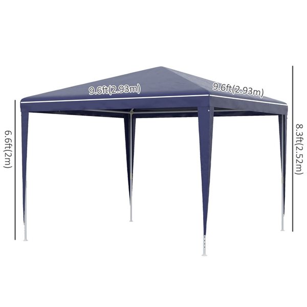 Outsunny 10 x 10-ft Folding Garden Canopy Tent