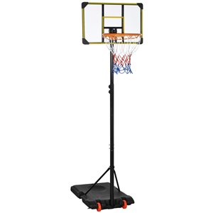 Soozier 6-ft-7-ft Portable Junior Basketball Hoop with Wheels