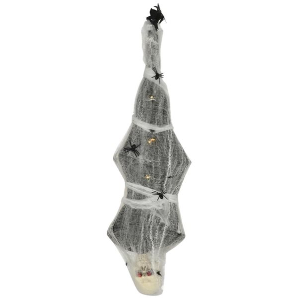 HOMCOM 5.5-ft Halloween Hanging Mummy with Spider Animated Prop 844 ...