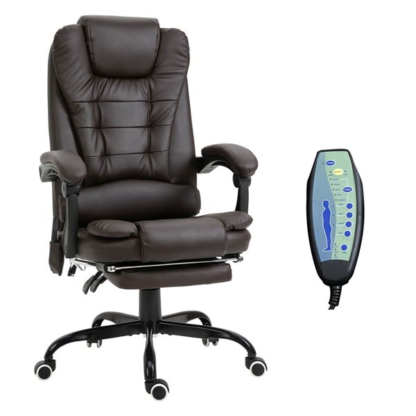 Vinsetto 7-Point Vibration Massage Office Chair with Swivel Wheels