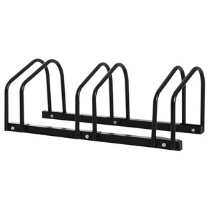 Soozier 3-Bike Bicycle Floor Parking Rack Cycling Storage Stand