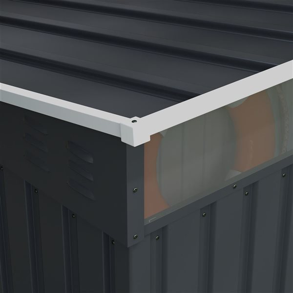 Outsunny 6.5 x 4-ft Outdoor Charcoal Grey Lockable Storage Shed