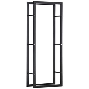 Support à bois de chauffage HomCom noir 23,6 x 9,8 x 59,1 po