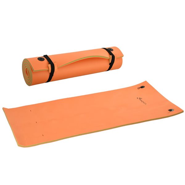 Tapis flottant enroulable pour piscine Soozier 10 x 5 pieds orange pour les loisirs