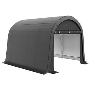 Outsunny 10 x 10-ft Grey Heavy Duty Outdoor Waterproof Portable Shed Storage Shelter