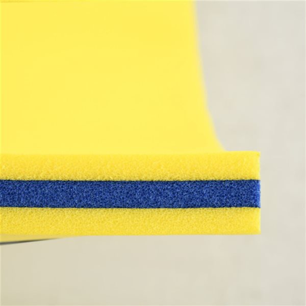 Tapis flottant jaune Soozier 7,5 x 4 pieds pour la piscine et cours d'eau