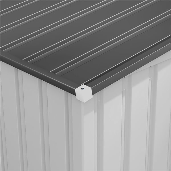 Outsunny 5 x 7-ft White Storage Shed with Floor Foundation