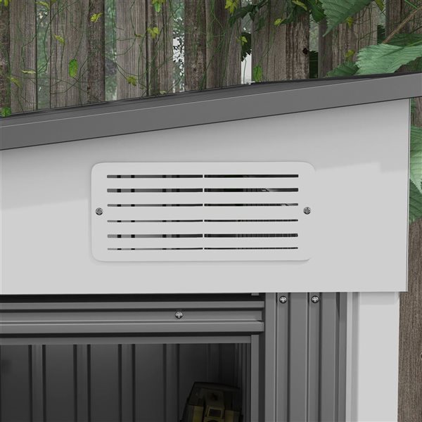 Outsunny 5 x 7-ft White Storage Shed with Floor Foundation