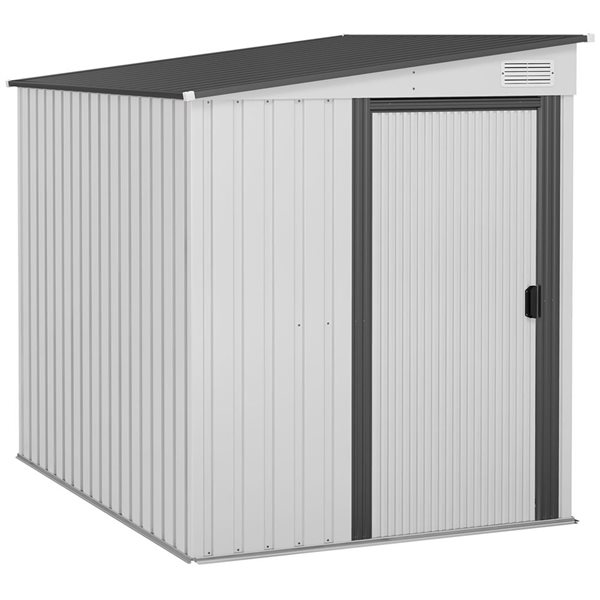 Outsunny 5 x 7-ft White Storage Shed with Floor Foundation 845-983V00WT ...