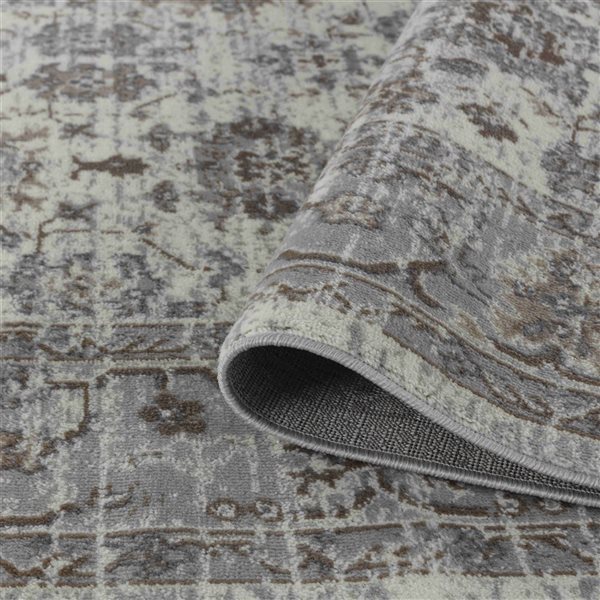 Rug Branch Sakarya 5 x 8-ft Grey/Brown Distressed Traditional Indoor Area Rug