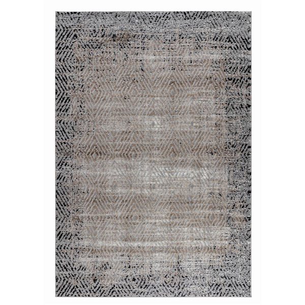 Rug Branch Sakarya 7 x 10-ft Brown/Black Abstract Pattern Indoor Area Rug