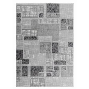 Rug Branch Sakarya 7 x 10-ft Grey/Black Modern Abstract Geometric Indoor Area Rug