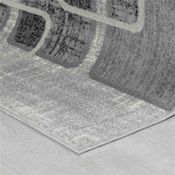 Rug Branch Sakarya 8 x 11-ft Grey/Black Modern Abstract Geometric Pattern Indoor Area Rug