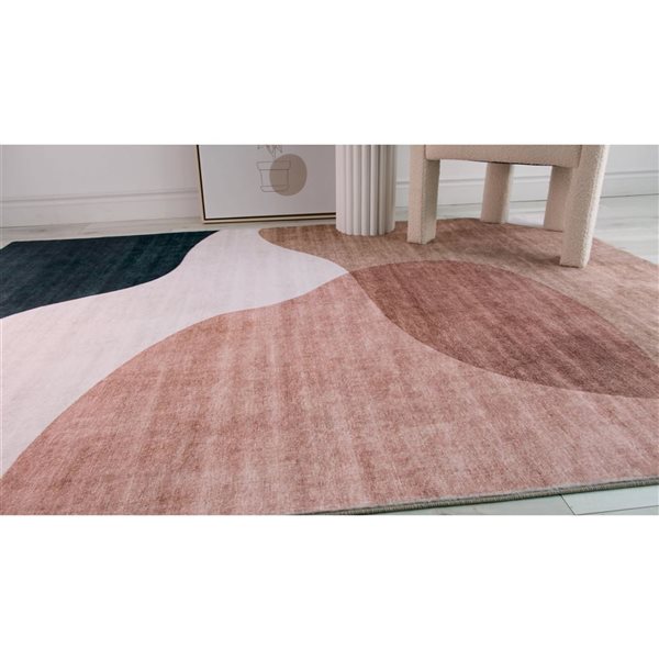 Rug Branch Eclipse 8 x 11-ft Cream/Multi Abstract Geometric Pattern Indoor Soft Area Rug