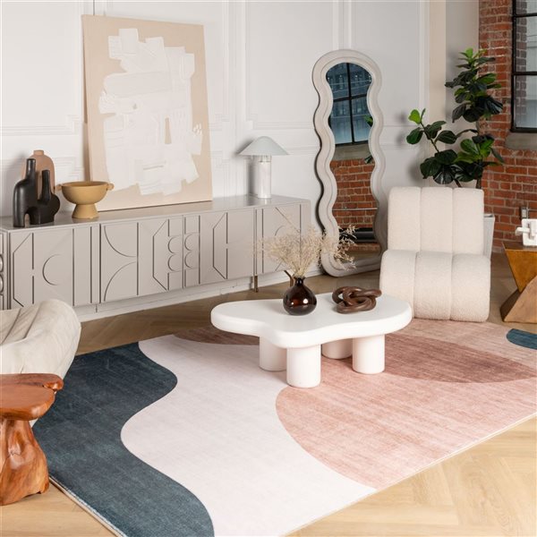 Rug Branch Eclipse 8 x 11-ft Cream/Multi Abstract Geometric Pattern Indoor Soft Area Rug