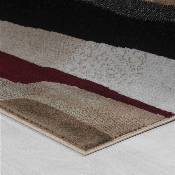 Rug Branch Sakarya 7 x 10-ft Brown/Red Mid-Century/Modern Abstract Indoor Area Rug