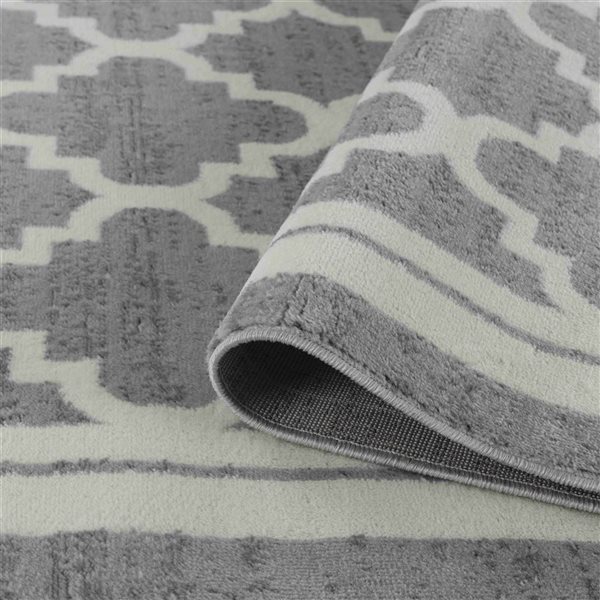 Rug Branch Sakarya 4 x 6-ft Grey/Beige Modern Moroccan Style Indoor Area Rug