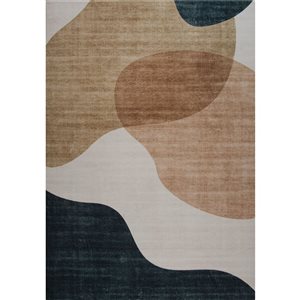 Rug Branch Eclipse 4 x 6-ft Cream/Multi Abstract Geometric Pattern Indoor Soft Area Rug