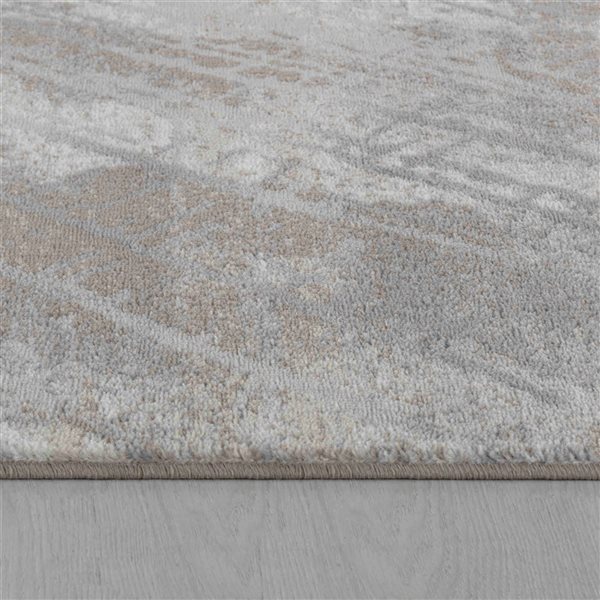 Rug Branch Sakarya 4 x 6-ft Brown/Grey Contemporary Abstract Pattern Indoor Area Rug