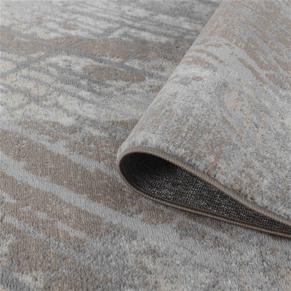 Rug Branch Sakarya 4 x 6-ft Brown/Grey Contemporary Abstract Pattern Indoor Area Rug