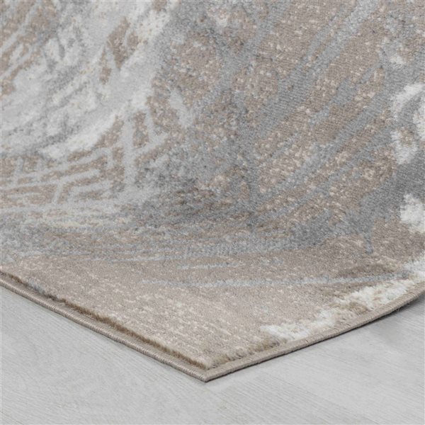 Rug Branch Sakarya 4 x 6-ft Brown/Grey Contemporary Abstract Pattern Indoor Area Rug