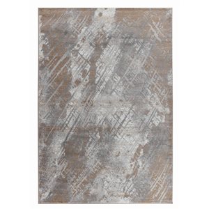 Rug Branch Sakarya 4 x 6-ft Brown/Grey Contemporary Abstract Pattern Indoor Area Rug