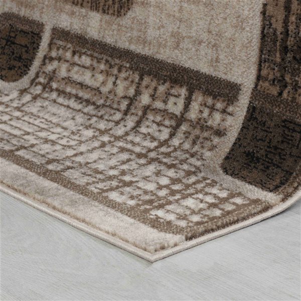 Rug Branch Sakarya 8 x 11-ft Brown/Beige Modern Abstract Geometric Pattern Indoor Area Rug