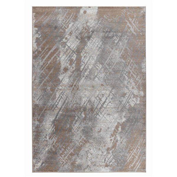 Rug Branch Sakarya 8 x 11-ft Brown/Grey Contemporary Abstract Pattern Indoor Area Rug