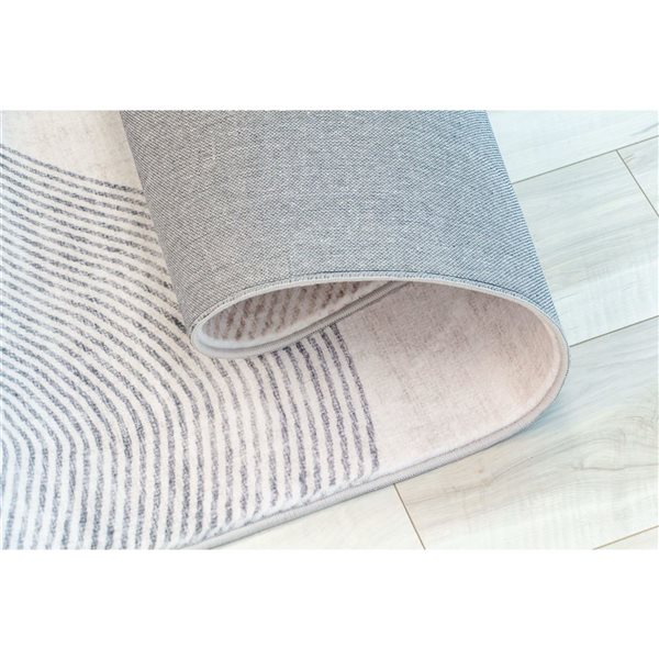 Rug Branch Eclipse 4 x 6-ft Beige Minimalist Abstract Geometric Indoor Soft Area Rug