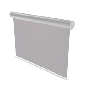 Multishade 10-ft Outdoor Shade White Structure Motorised Grey Mesh Motor on the Left