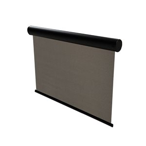 Store extérieur robuste Multishade, structure motorisé à gauche, 6 pi noir