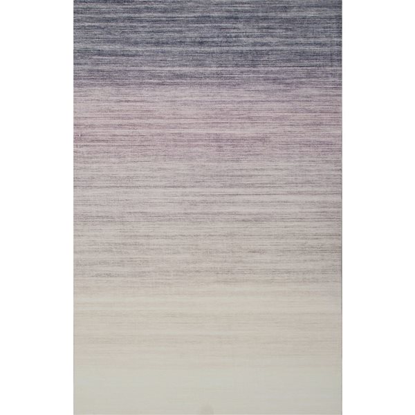 Tapis décoratif d'intérieur Eclipse de Rug Branch 8 x 10 pi style rétro traditionnel violet