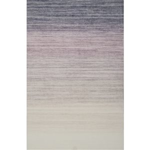 Tapis décoratif d'intérieur Eclipse de Rug Branch 8 x 10 pi style rétro traditionnel violet