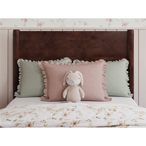 AFI Furnishings Pasadena Twin Solid Wood Low Profile Platform Bed - Walnut